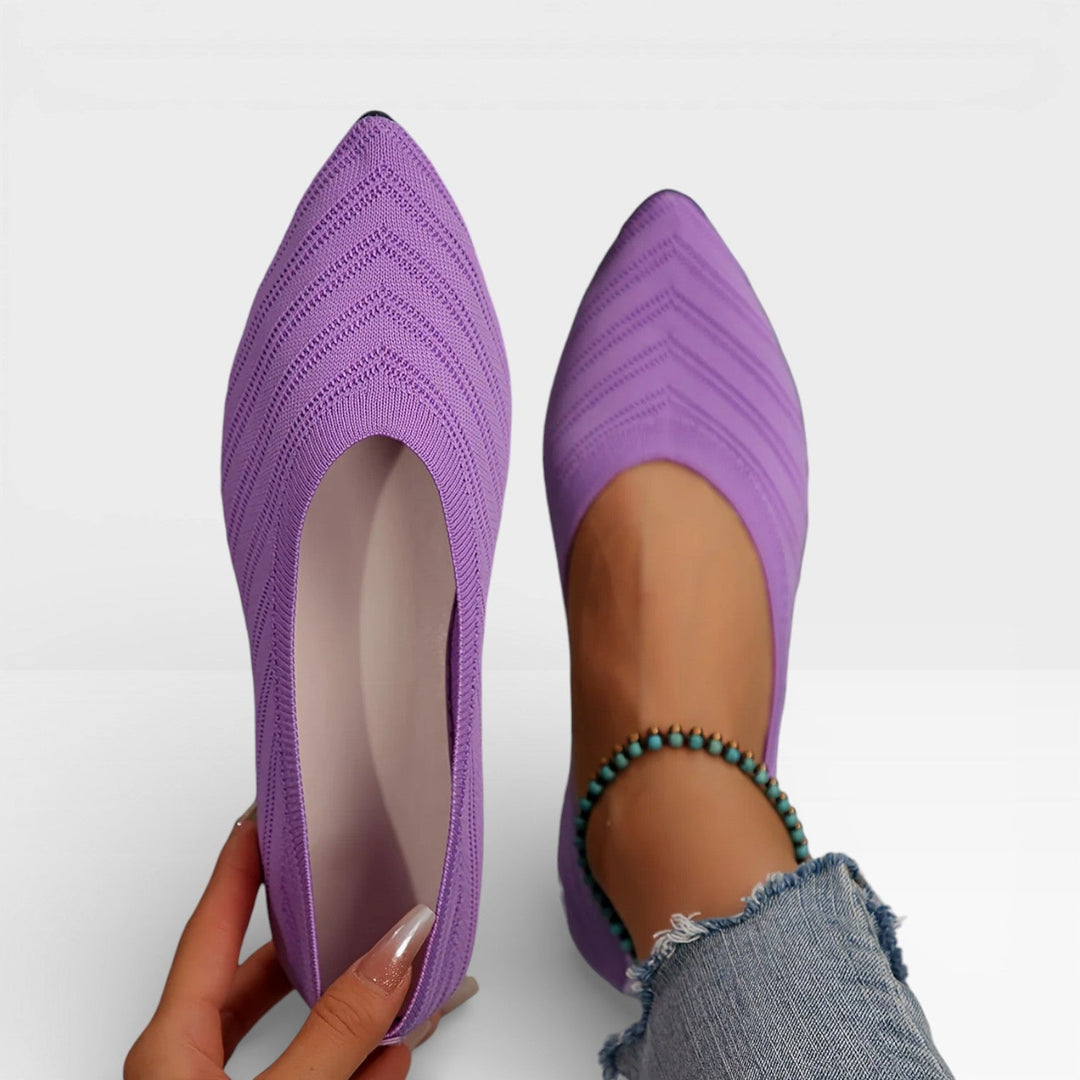 Pointed-Toe Womens Ballet Flats, Lightweight Slip-On