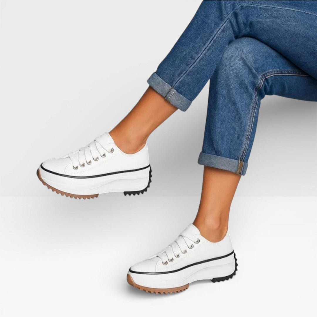 Cushioned Womens Platform Sneakers, Minimalist Everyday