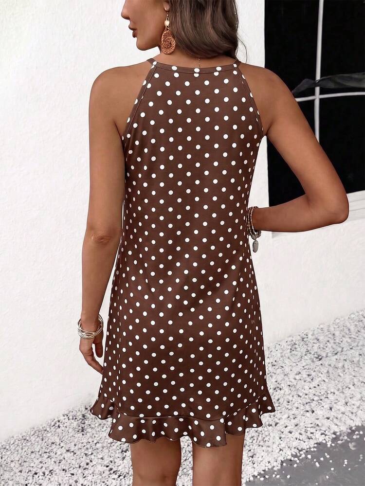 Striped Off-Shoulder A-Line Womens Dress, Knit Fit