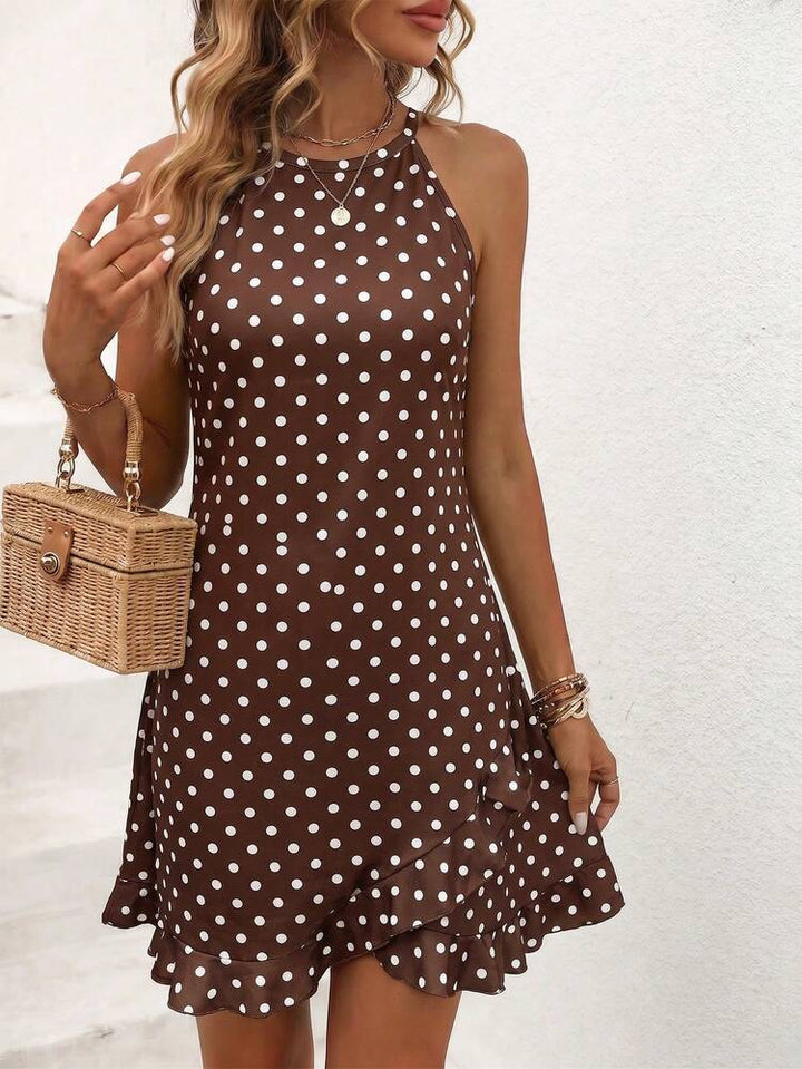Striped Off-Shoulder A-Line Womens Dress, Knit Fit