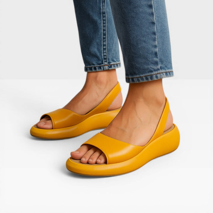 Open-Toe Womens Wedge Sandals, Cushioned Dressy Summer