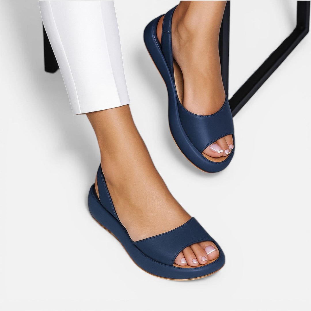 Open-Toe Womens Wedge Sandals, Cushioned Dressy Summer
