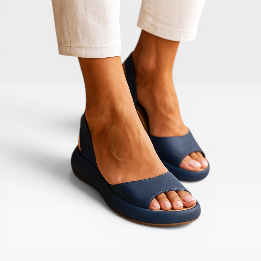 Open-Toe Womens Wedge Sandals, Cushioned Dressy Summer