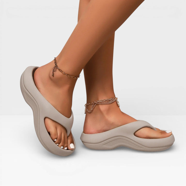 Cushioned Summer Womens Flip Flops, Lightweight Flexible