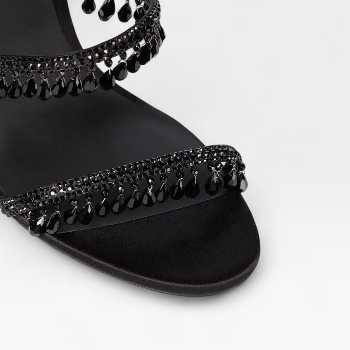 Crystal Strappy Womens Heeled Sandals, Party Occasion