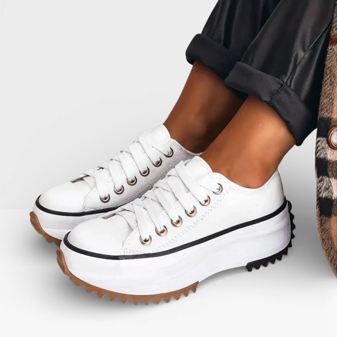 Cushioned Womens Platform Sneakers, Minimalist Everyday