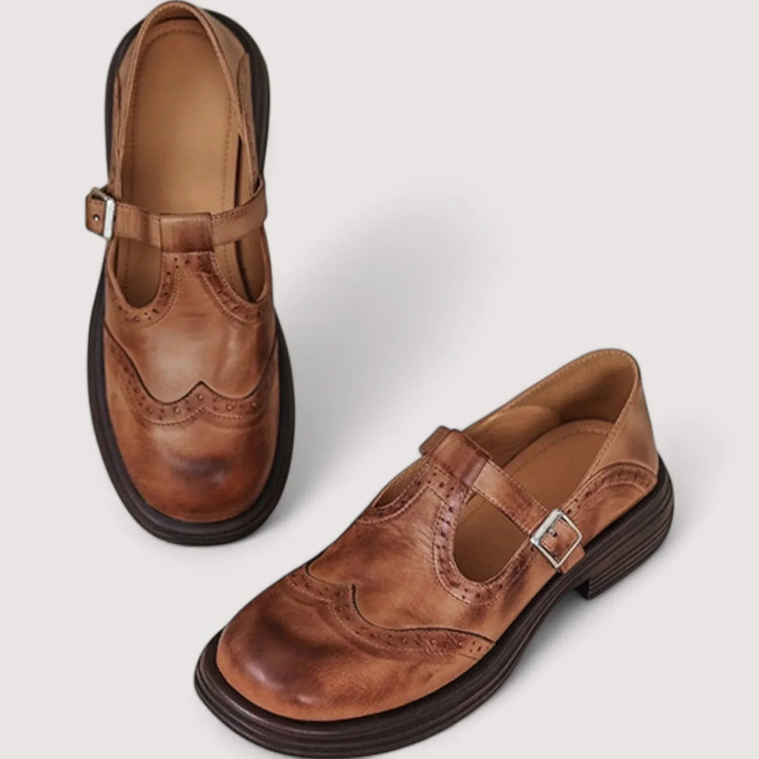 Mary Jane Orthopedic Womens Flats, Strap Cushioned