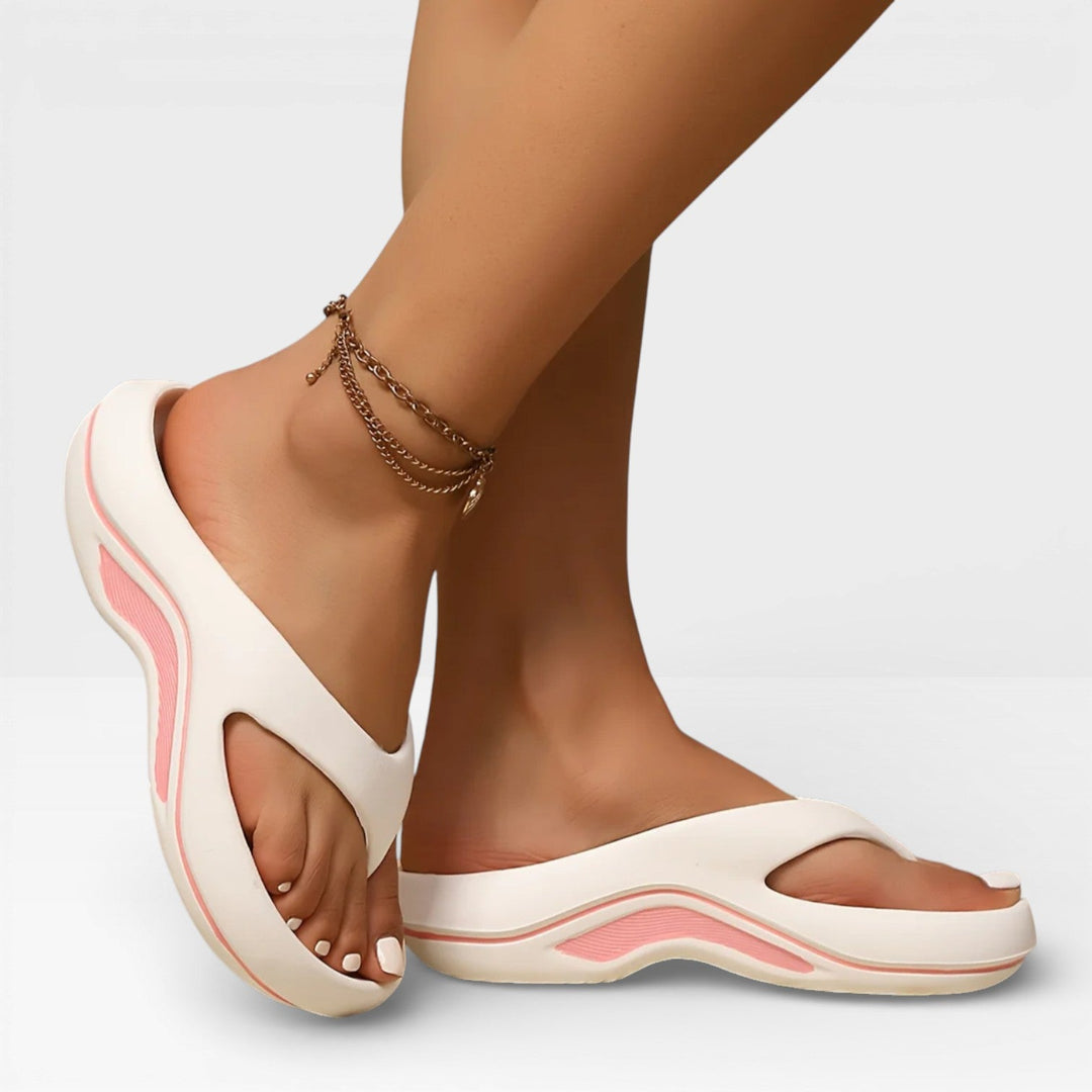 Cushioned Summer Womens Flip Flops, Lightweight Flexible