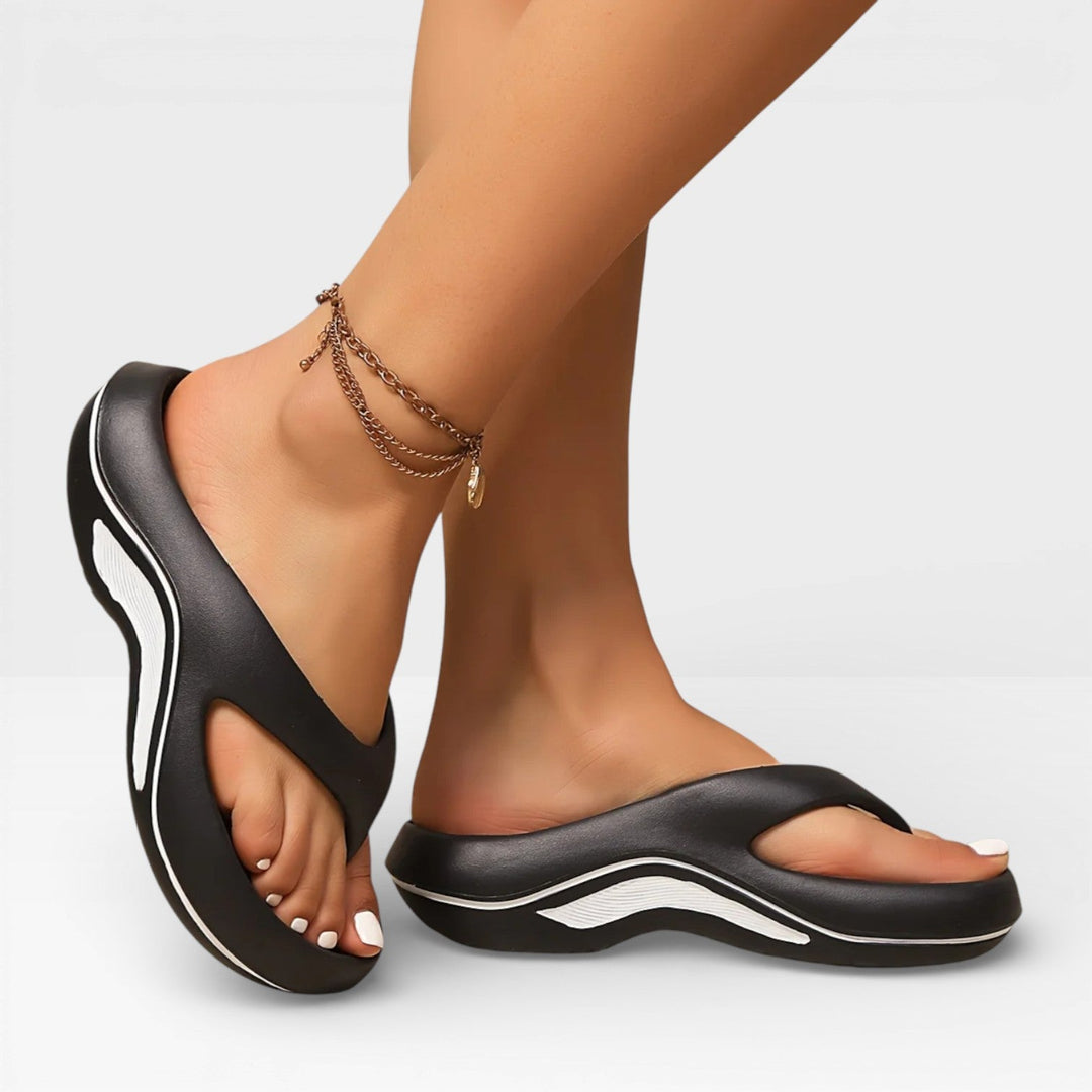 Cushioned Summer Womens Flip Flops, Lightweight Flexible