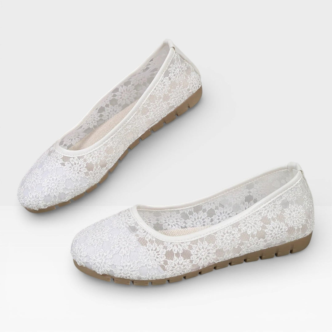Breathable Mesh Womens Ballet Flats, Flexible Slip-On