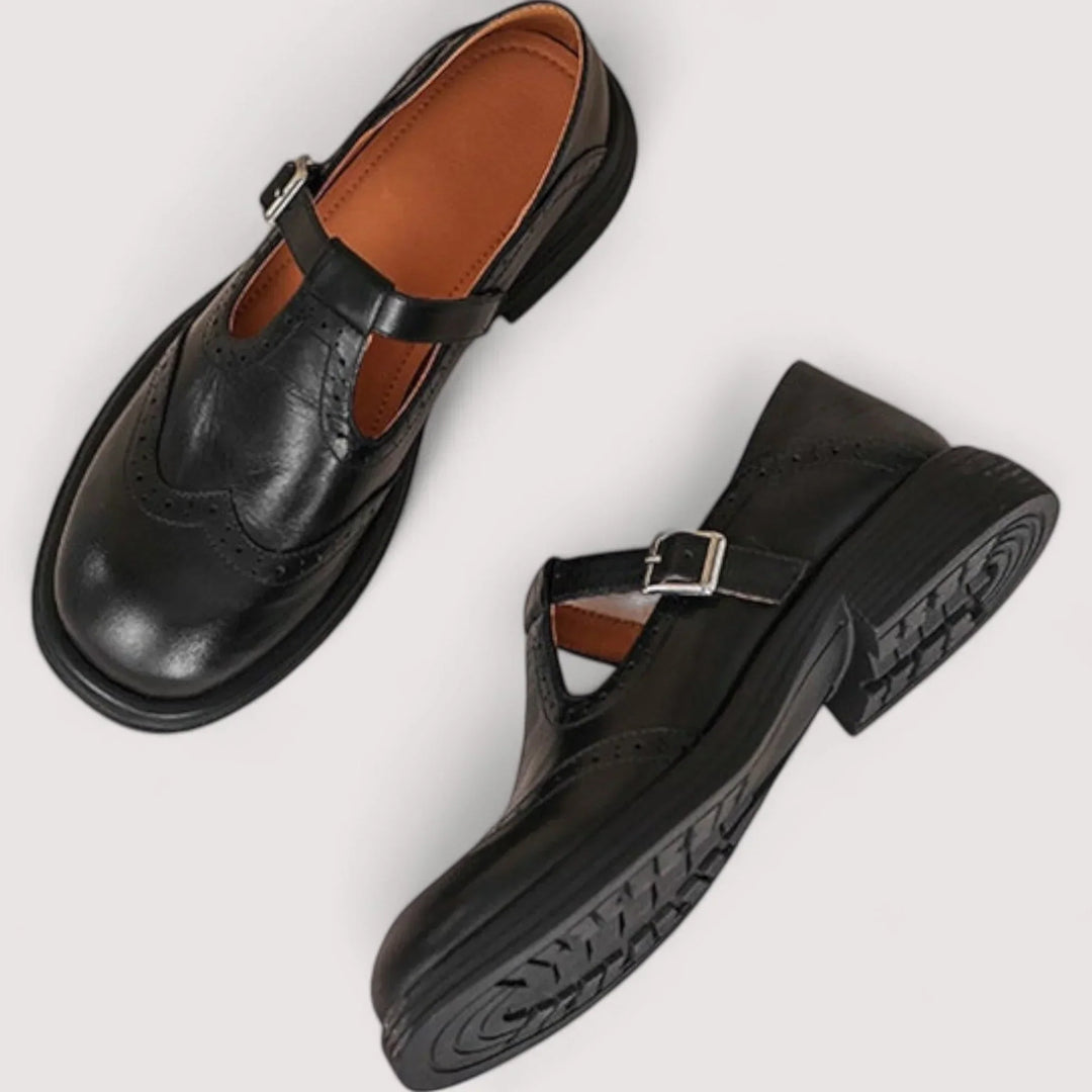 Mary Jane Orthopedic Womens Flats, Strap Cushioned