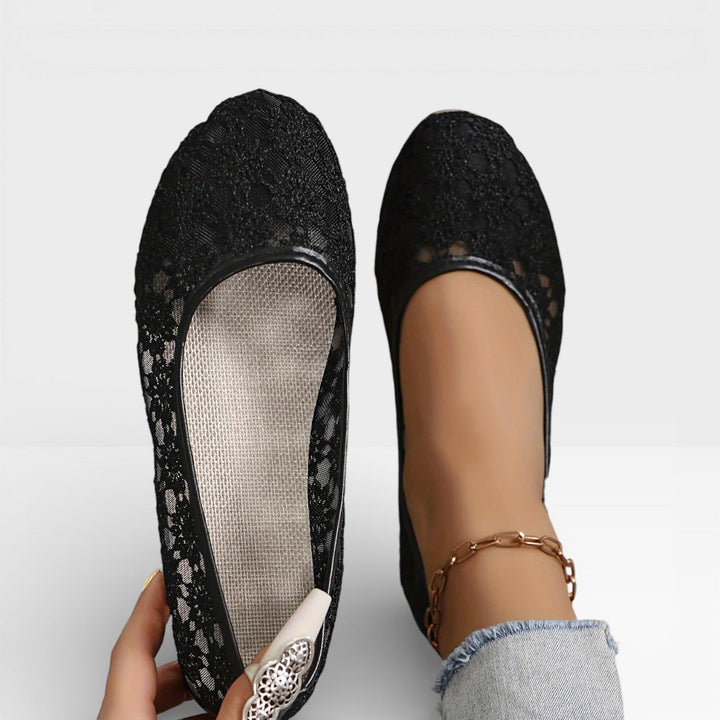 Breathable Mesh Womens Ballet Flats, Flexible Slip-On