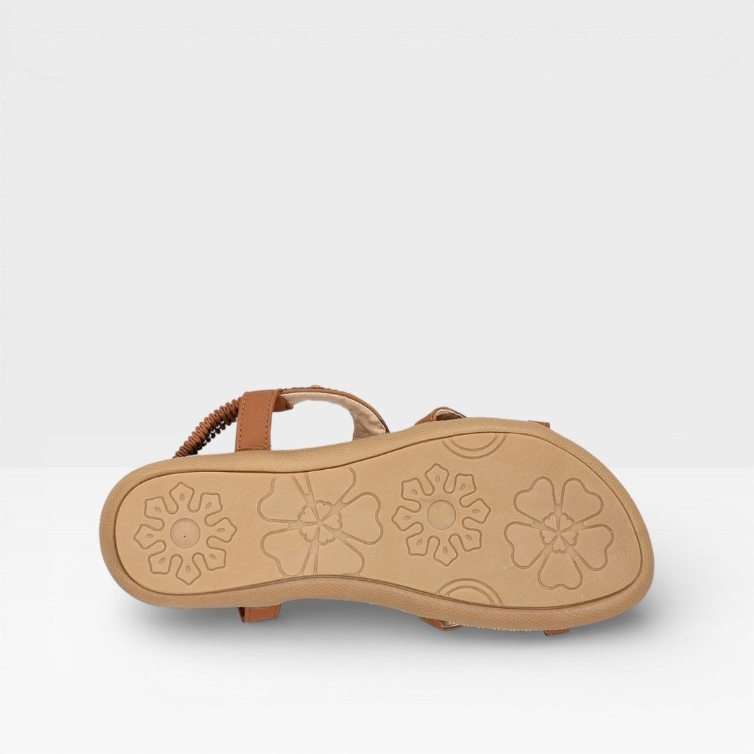 Boho Cushioned Womens Walking Sandals, Supportive Fit