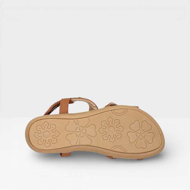 Boho Cushioned Womens Walking Sandals, Supportive Fit