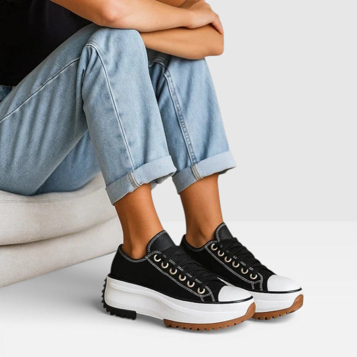 Cushioned Womens Platform Sneakers, Minimalist Everyday