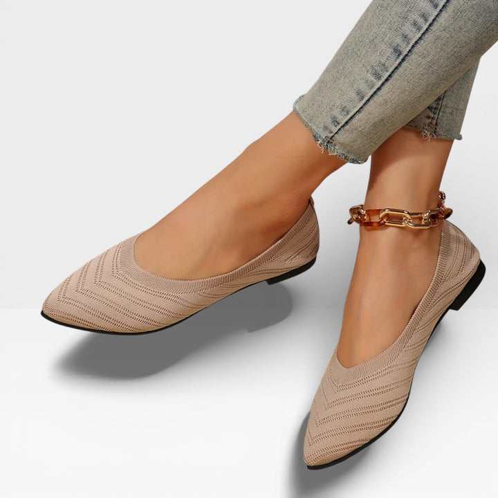 Pointed-Toe Womens Ballet Flats, Lightweight Slip-On