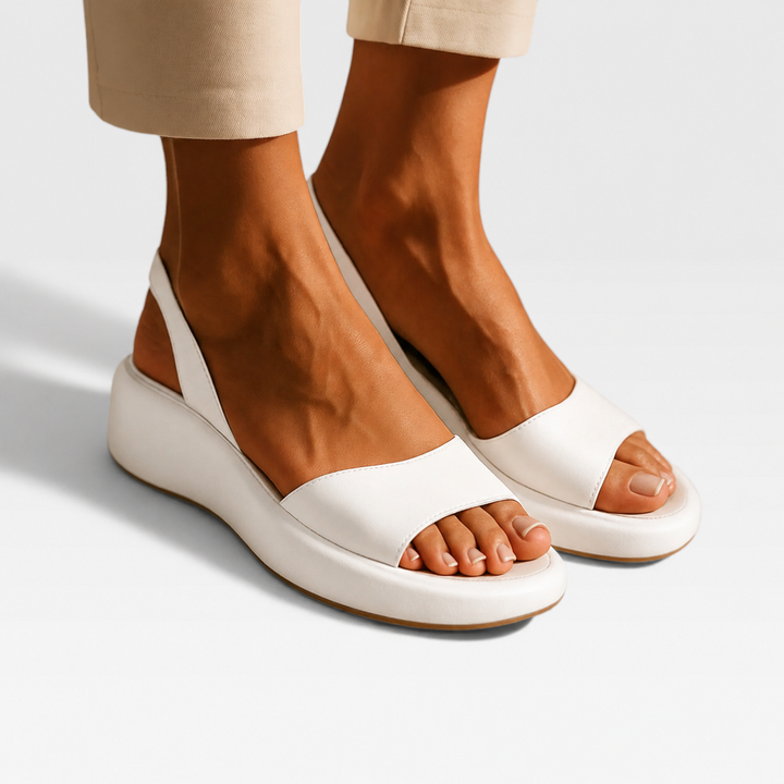 Open-Toe Womens Wedge Sandals, Cushioned Dressy Summer