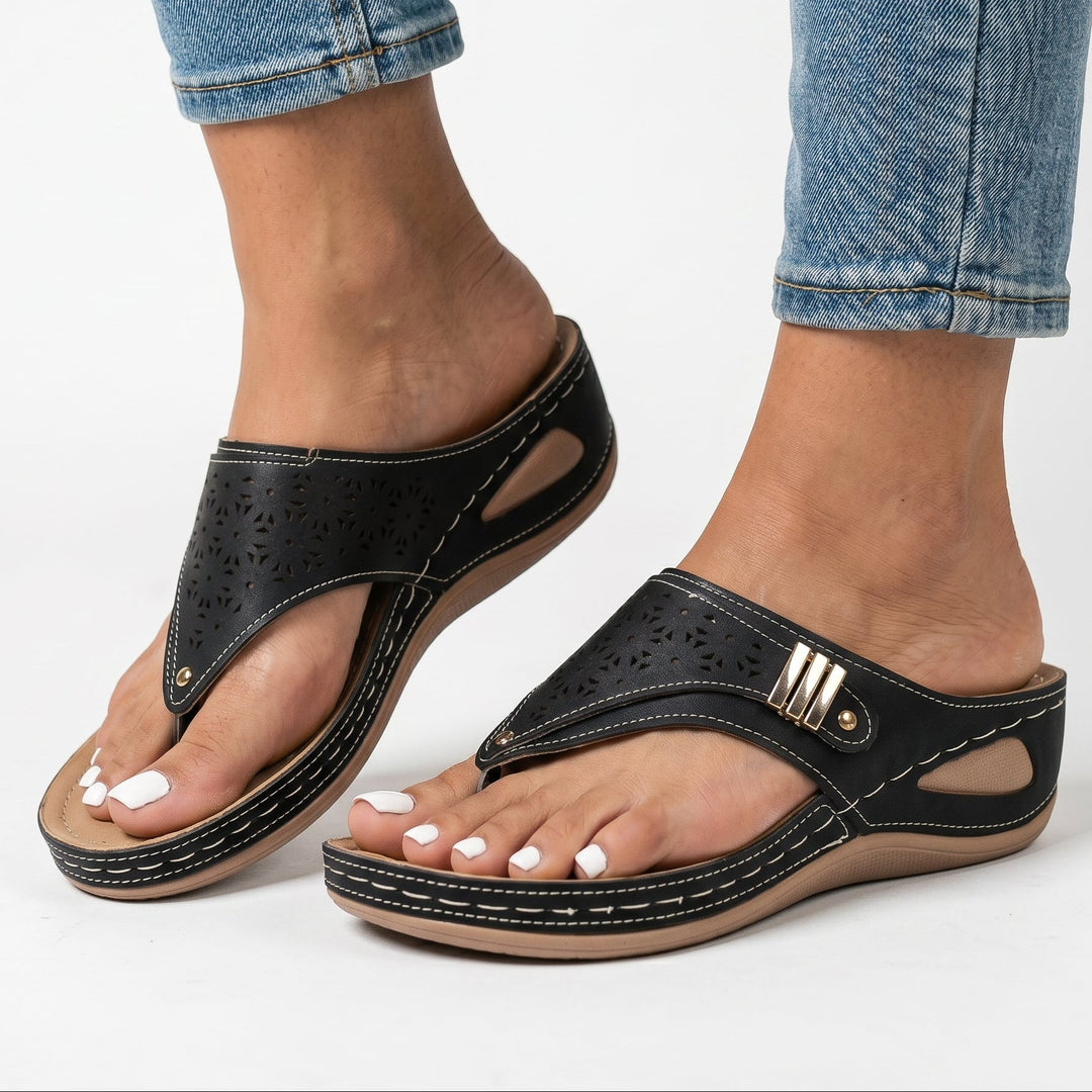 Slip-On Orthopedic Womens Wedge Sandals, Shock-Absorbing