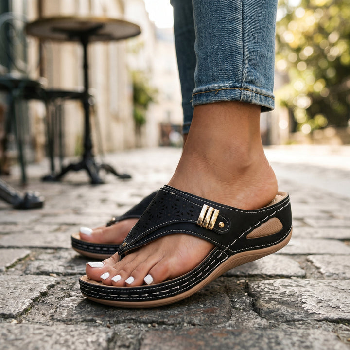 Slip-On Orthopedic Womens Wedge Sandals, Shock-Absorbing