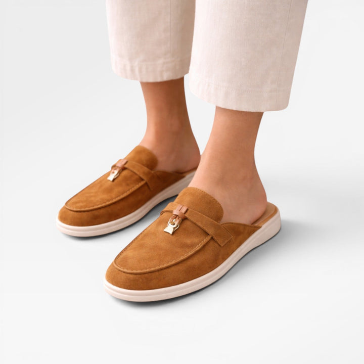 Soft Suede Slip-On Womens Mules, Lightweight Everyday