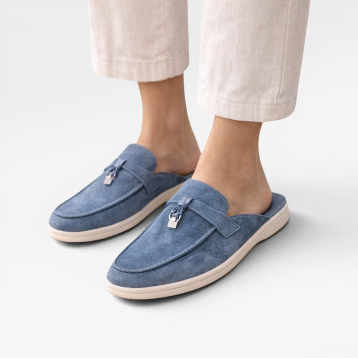 Soft Suede Slip-On Womens Mules, Lightweight Everyday