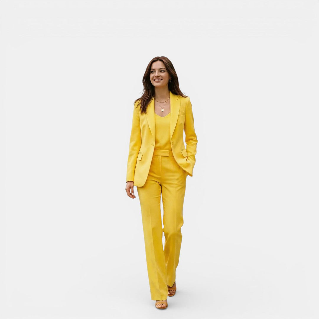 Tailored Womens Two-Piece Suit Set, Structured Blazer