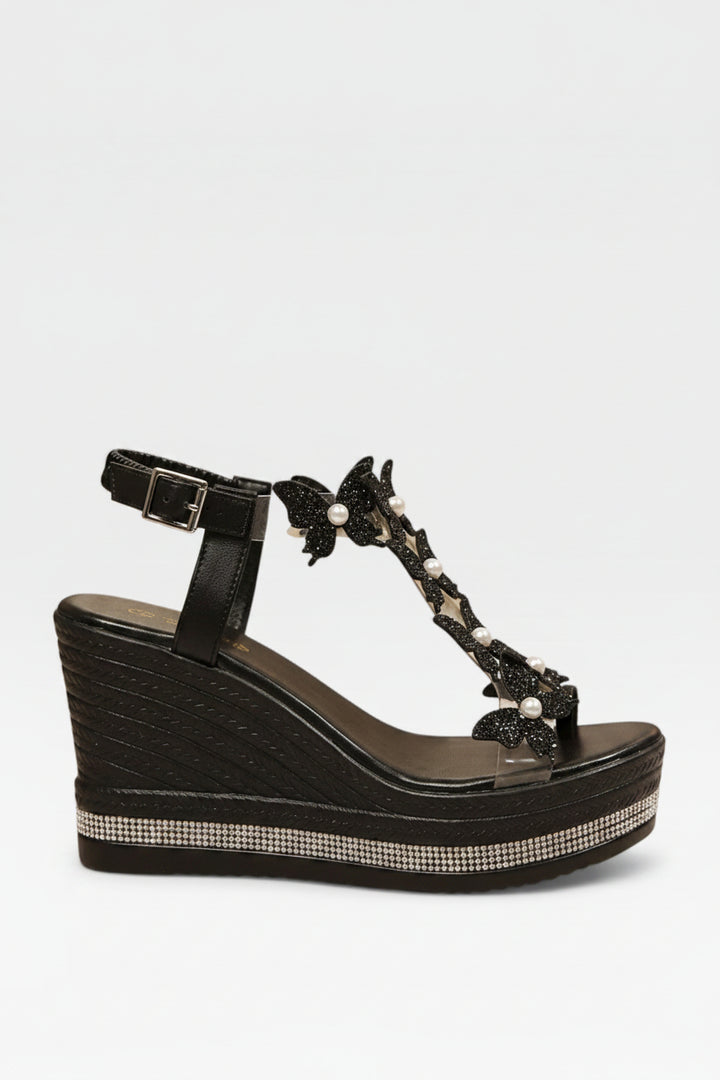 Cutout Womens Wedge Sandals, Open-Toe Breathable Dressy