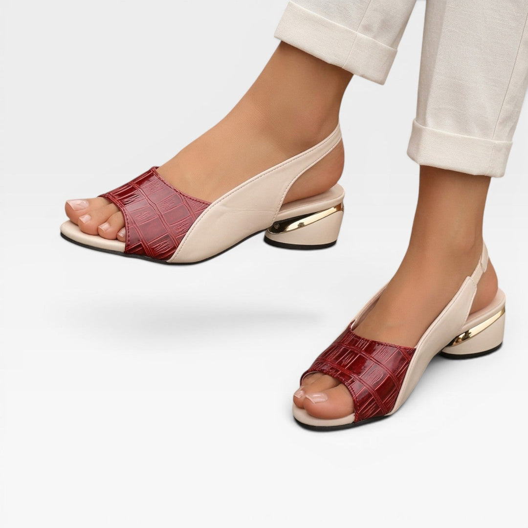 Block-Heel Slingback Womens Sandals, Peep-Toe Dressy