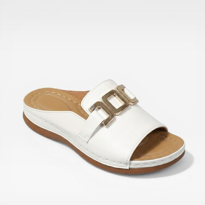 Dressy Buckle Womens Sandals, Adjustable Comfort Sole