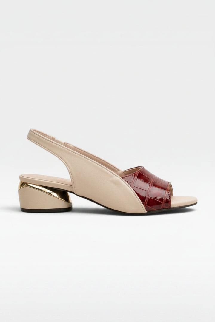 Block-Heel Slingback Womens Sandals, Peep-Toe Dressy
