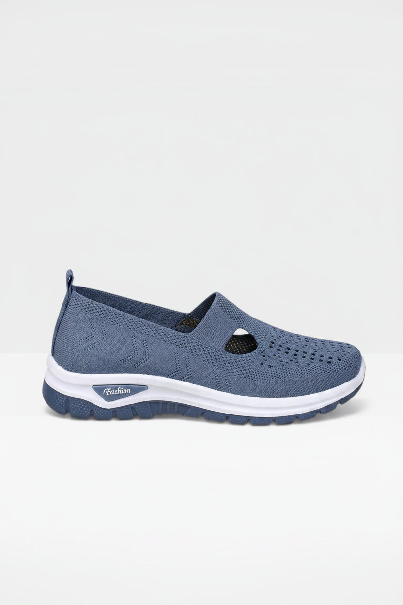 Knit Slip-On Womens Walking Sneakers, Shock-Absorbing