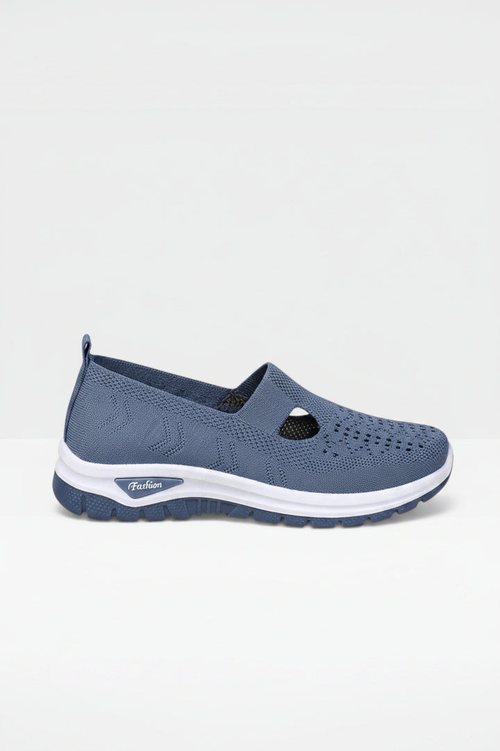 Knit Slip-On Womens Walking Sneakers, Shock-Absorbing