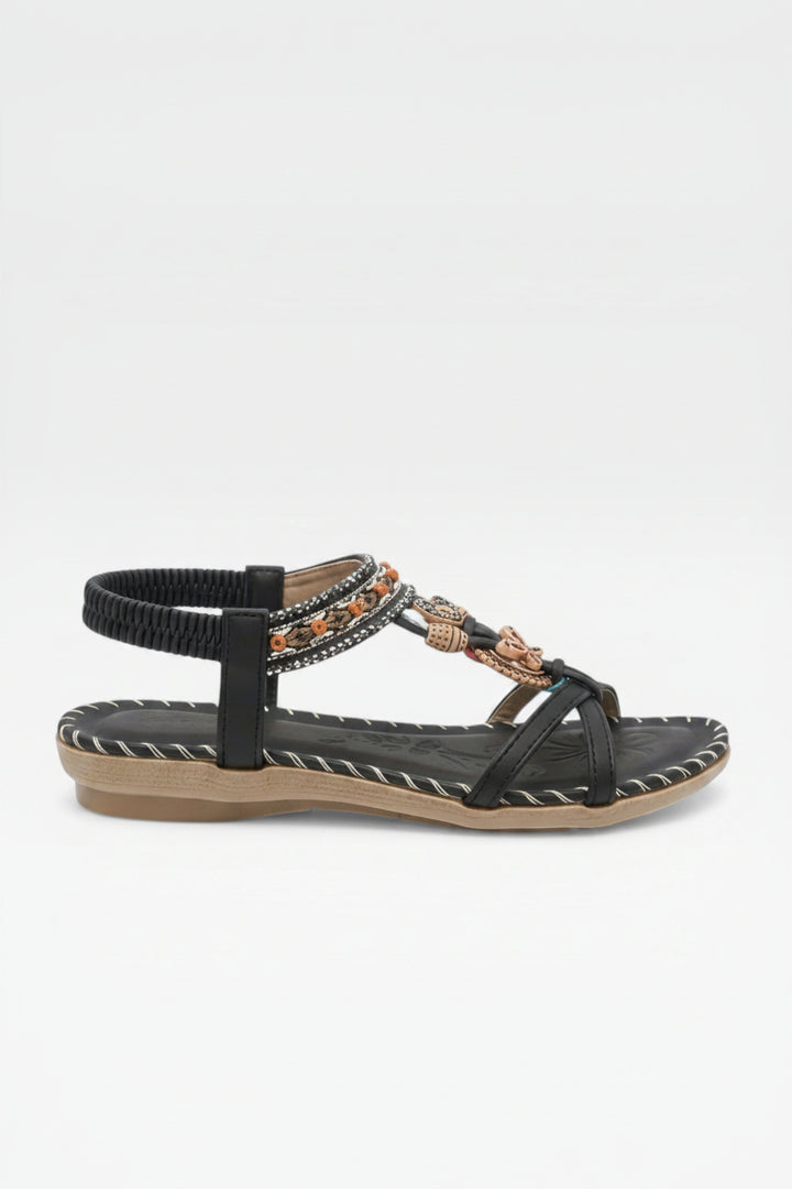 Boho Cushioned Womens Walking Sandals, Supportive Fit