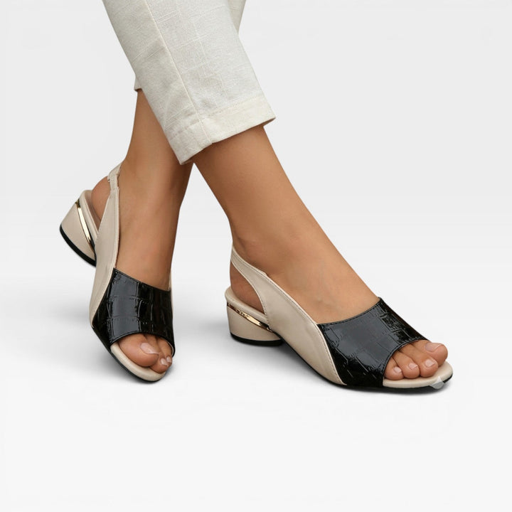 Block-Heel Slingback Womens Sandals, Peep-Toe Dressy