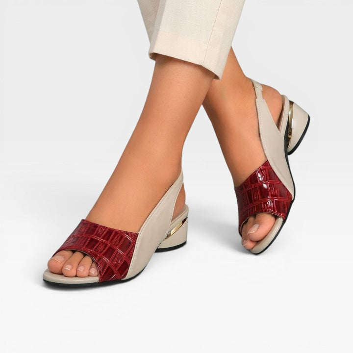 Block-Heel Slingback Womens Sandals, Peep-Toe Dressy