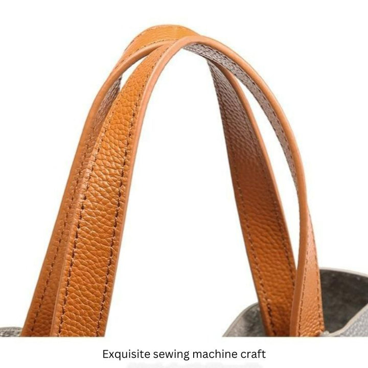 Structured Cowhide Leather Womens Shoulder Handbag