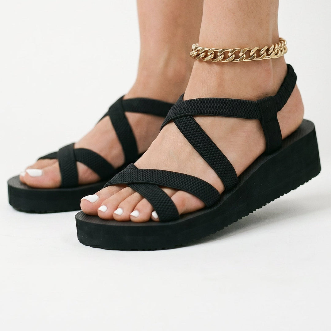 Gladiator Wedge Womens Sandals, Lightweight EVA Sole