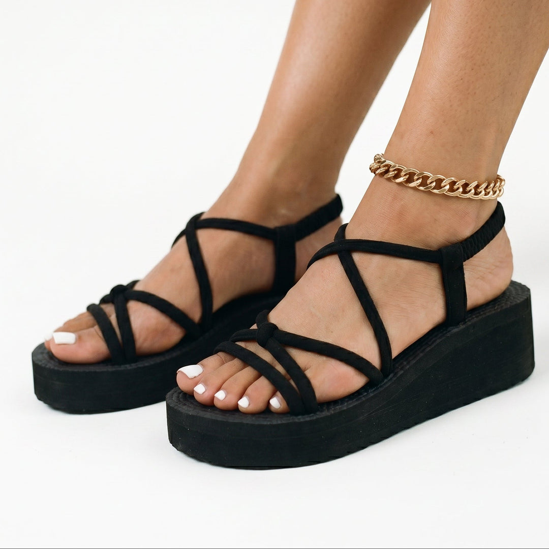 Gladiator Wedge Womens Sandals, Lightweight EVA Sole