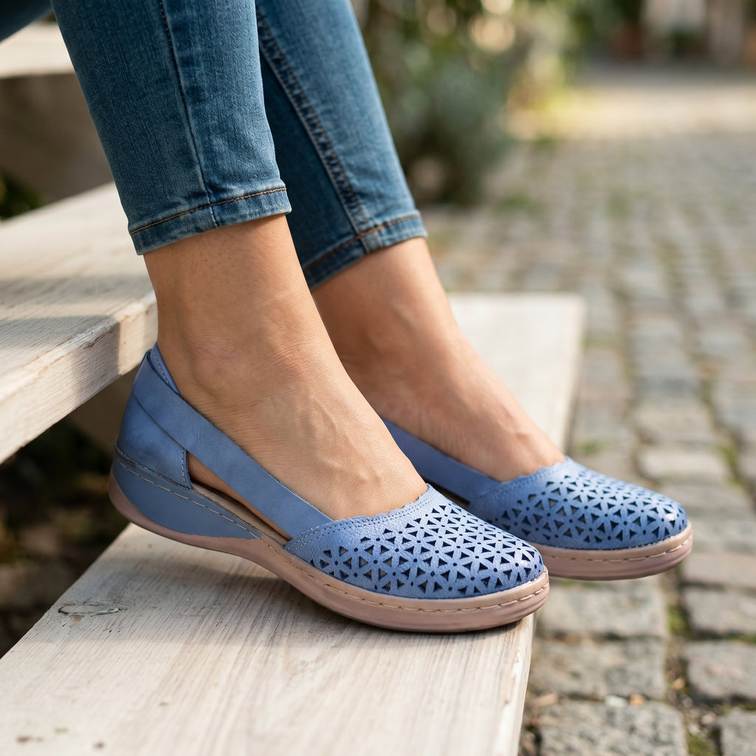 Memory-Foam Orthopedic Womens Loafers, Breathable Wide