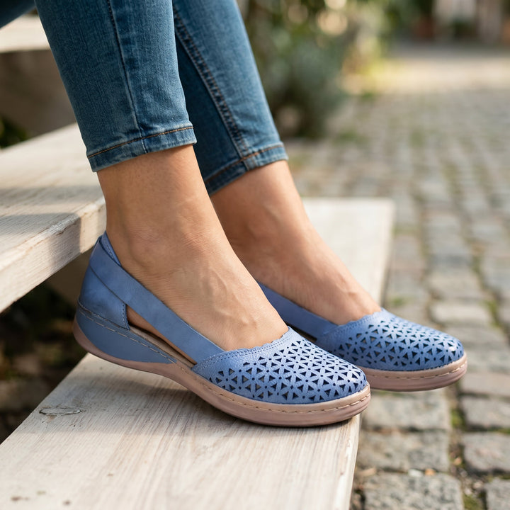 Memory-Foam Orthopedic Womens Loafers, Breathable Wide