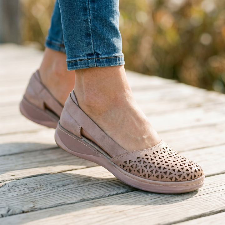 Memory-Foam Orthopedic Womens Loafers, Breathable Wide