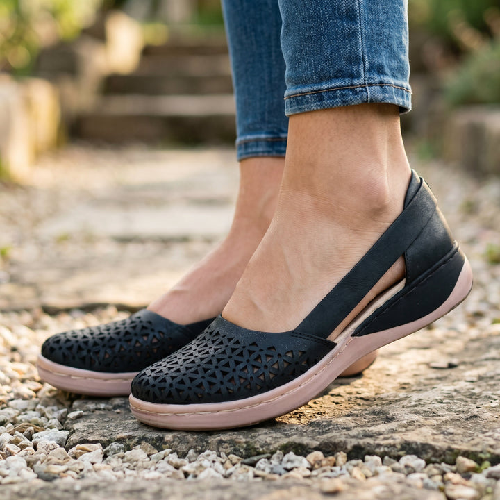 Memory-Foam Orthopedic Womens Loafers, Breathable Wide