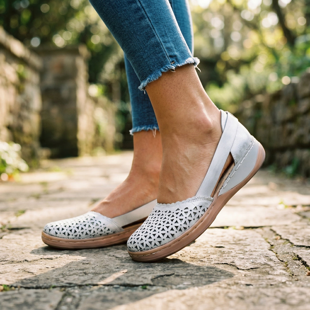 Memory-Foam Orthopedic Womens Loafers, Breathable Wide