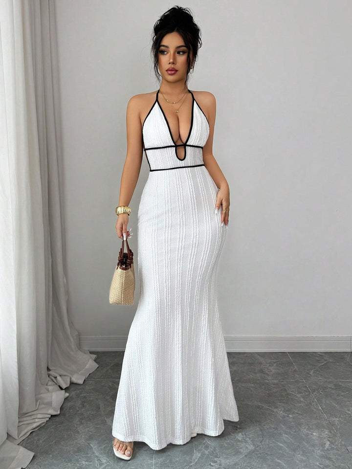 Textured Bodycon Womens Cami Maxi Dress, Date Night
