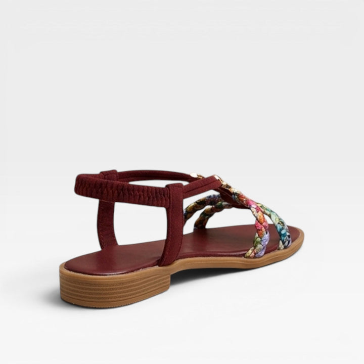 Boho Braided Cushioned Womens Sandals, Lightweight Feel