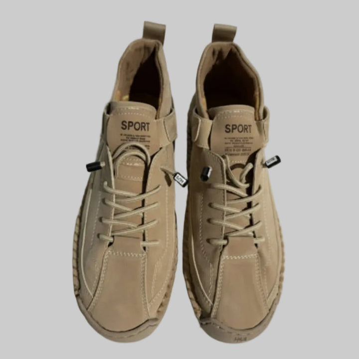 Leather Womens Walking Sneakers, Cushioned Arch Support