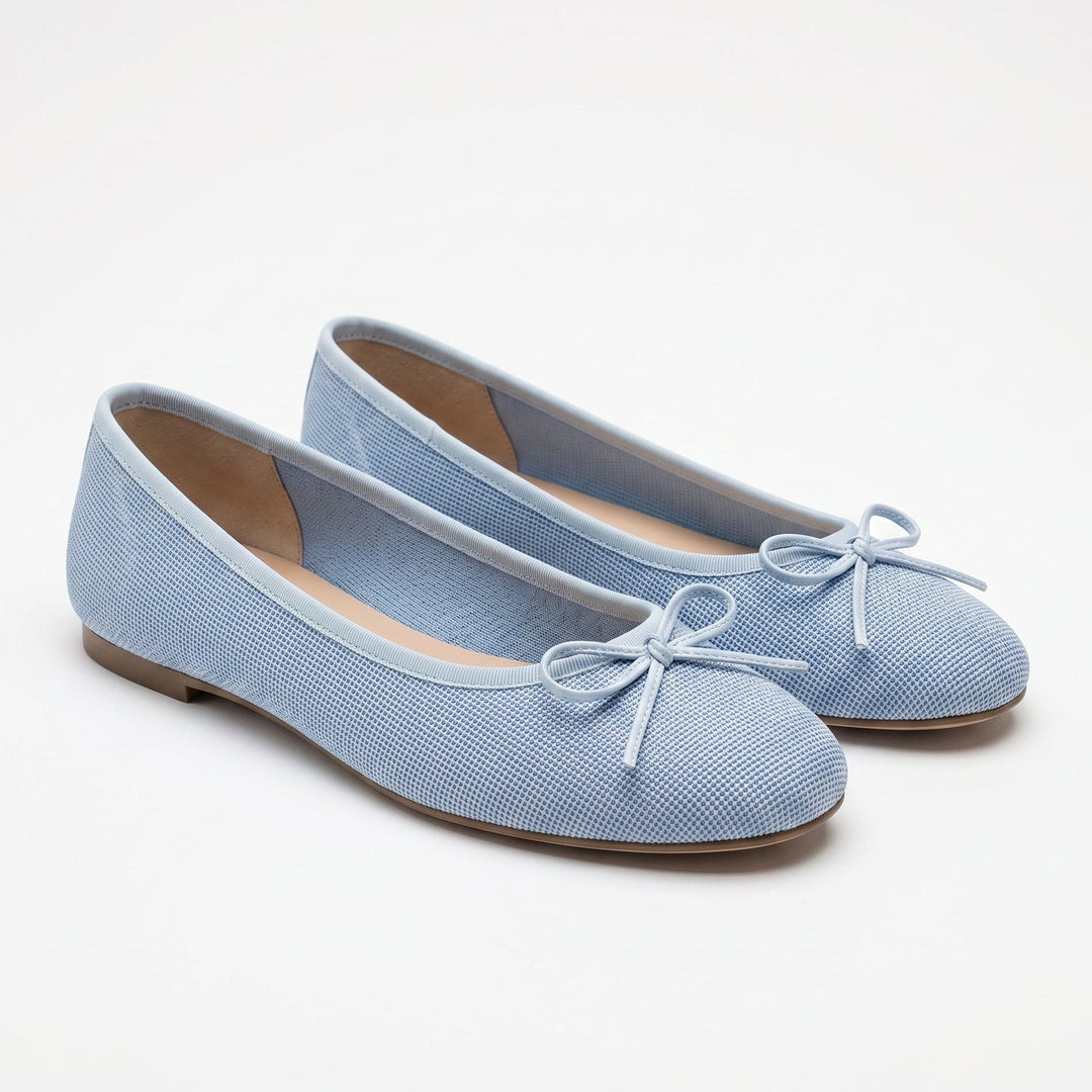 Round-Toe Mesh Womens Ballet Flats, Breathable Slip-On
