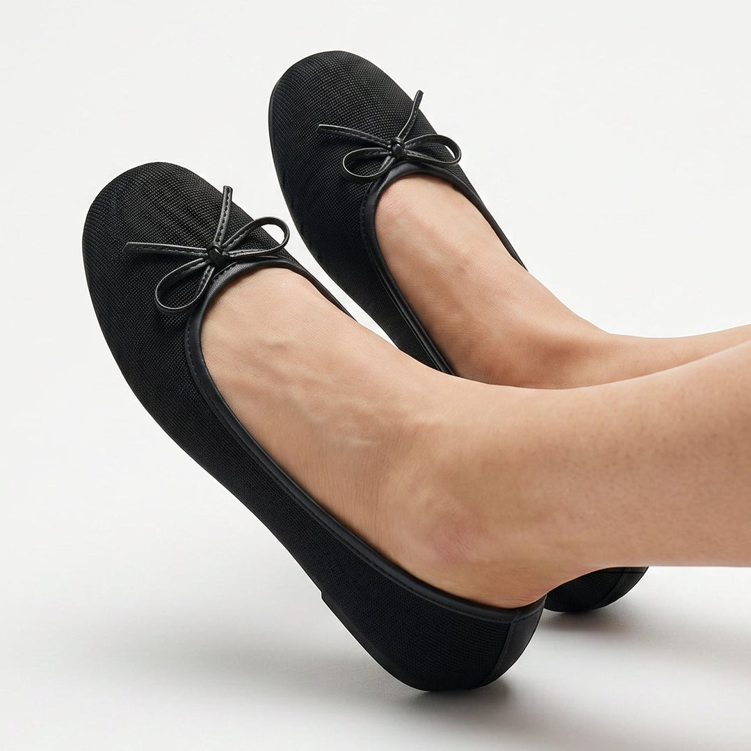 Round-Toe Mesh Womens Ballet Flats, Breathable Slip-On