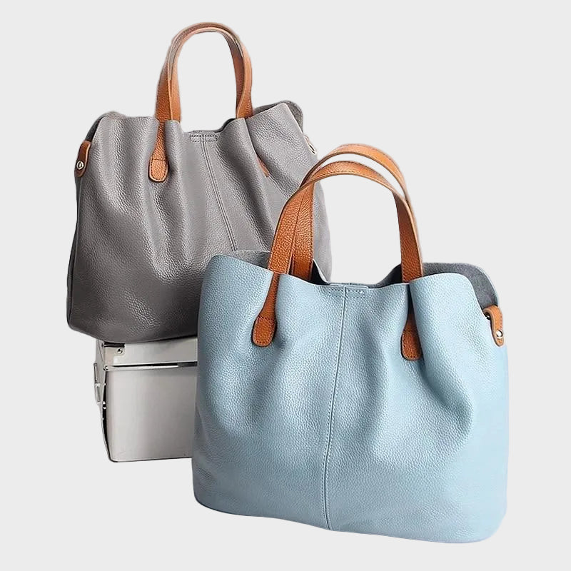Structured Cowhide Leather Womens Shoulder Handbag
