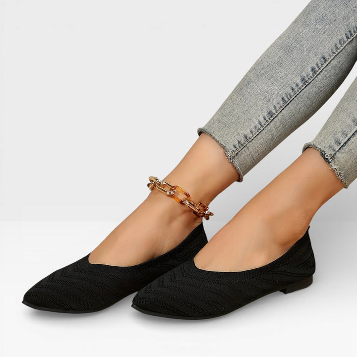 Pointed-Toe Womens Ballet Flats, Lightweight Slip-On